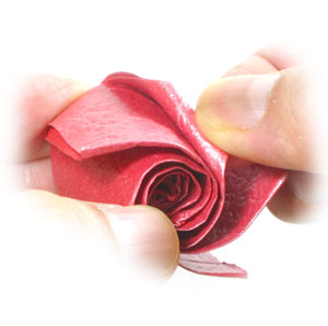 23th picture of Five-petals spiral origami rose paper flower