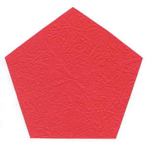 Five-petals standard origami rose paper flower