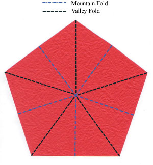 1st picture of Five-petals standard origami rose paper flower