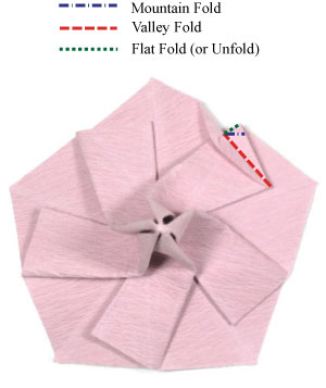 25th picture of origami vinca flower