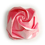 Jewelry origami rose paper flower