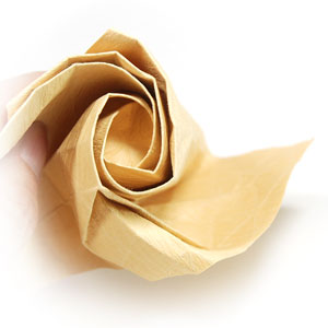 72th picture of Fuller-bloom Kawasaki rose origami flower