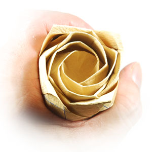 74th picture of Fuller-bloom Kawasaki rose origami flower