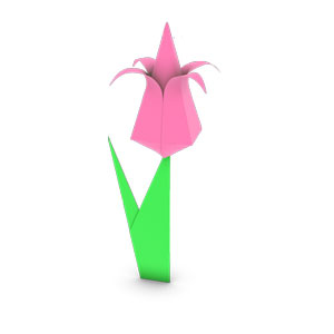 traditional origami tulip for kids