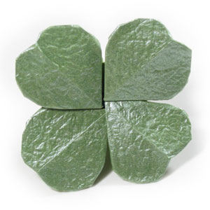 four-leaf origami clover