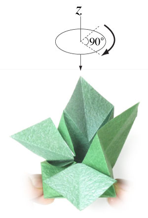 15th picture of four-leaf origami clover wisth a flat base