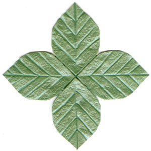 quadruple origami leaf