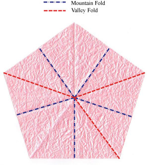 1st picture of origami phlox flower with five petals