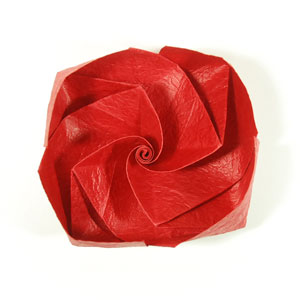 57th picture of Lovely origami rose paper flower (Easy Origami Rose III)