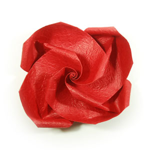 61th picture of Lovely origami rose paper flower (Easy Origami Rose III)