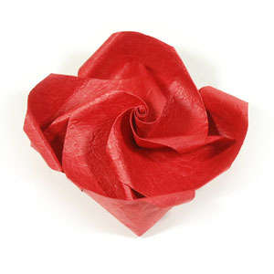 62th picture of Lovely origami rose paper flower (Easy Origami Rose III)