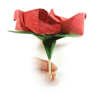 6th picture of Valentine origami rose paper flower